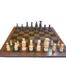 A 20th Century Wooden Chess Set With Board And Box