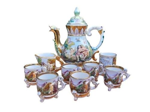 A Capodimonte Tea / Coffee Set Comprising: 6 Cups