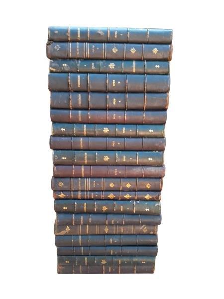An Antique Circa 1900s-1920s French Set of Nineteen Large Size Books