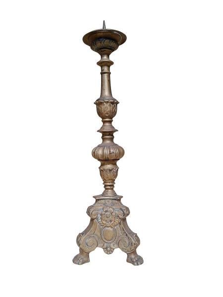 A 20TH Century Brass Candlestick/Holder with Patina