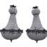 A Pair of French Empire Style Beaded Chandeliers