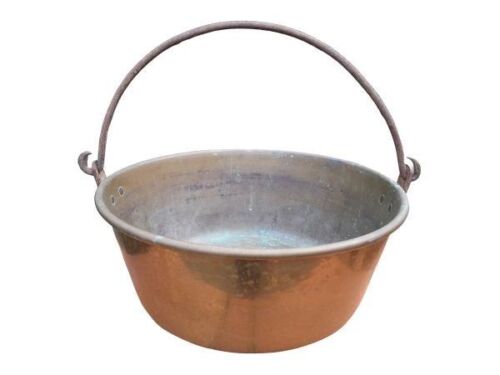A 20TH Century Brass Jam Boiler With Handle