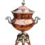 A 20th Century Copper Tea Urn With Wooden Handles And Brass Spout