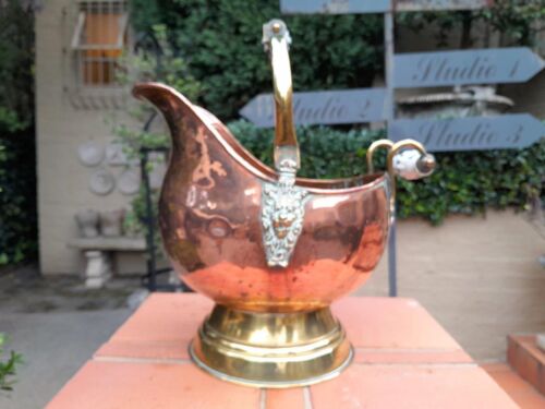 A 20th Century Brass and Copper Coal Bucket