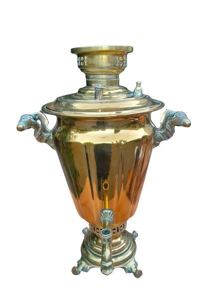 A Antique Russian Brass Samovar