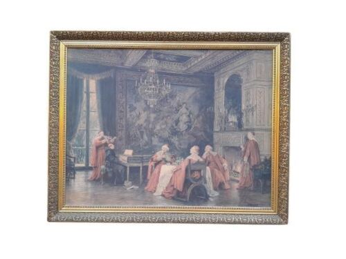 An English Print By  Frank Bennett In A Giltwood Frame