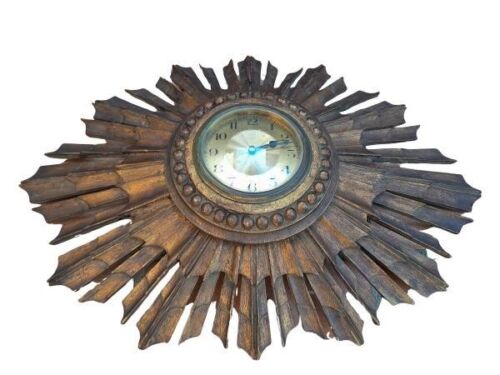 A 20th Century Circa 1950s Sun Burst Wall Clock