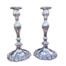 A 20th Century Pair of Silver Plate Rococo Style Candle Sticks / Holders