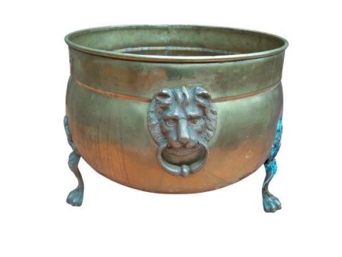 An Antique Early 20th Century Regency Brass Log Big / Jardinaire