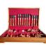 A Six Place 24ct Gold Plated Eetrite Cutlery Set in Canteen