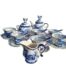 A 20TH Century Twenty Piece Russian Porcelain Tea Set     