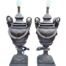 A 20th Century Pair Of Bronze Maitland Smith Ram's Head Lamp Bases