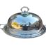 An Antique Victorian Silver Plate Food Dome On Two Handled Tray