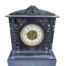 A 19th Century Granite Clock With Engravings - Has Key And Pendulum