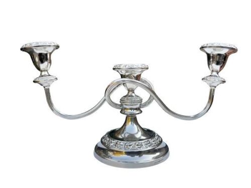 A 20th Century Silver Plate Candelabra Chippendale Style And Stamped