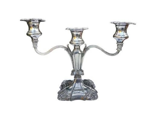 A 20th Century Silver Plate Chippendale Style And Stamped Candelabra