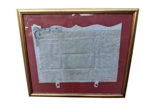 An Antique Indenture Circa1708 Ink On Paper With Wax Seals And Revenue Stamp