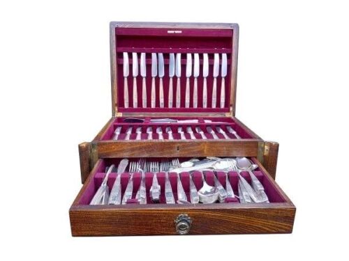 An Elkington Twelve Place Cutlery Set In Canteen Pattern Is Westminster