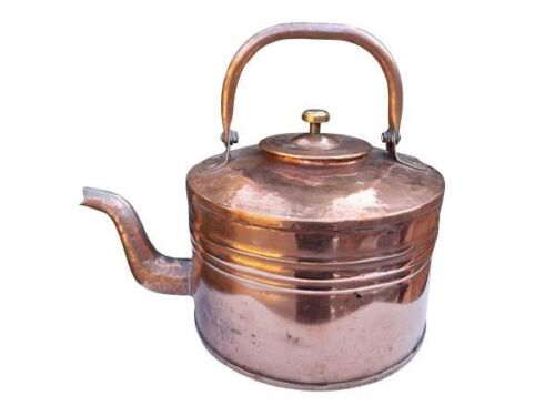 A 20th Century Large Copper Kettle  With Engravings