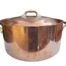A French Copper Pot With Brass Handles