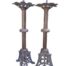 A 19th Century Pair Of Cast Metal Candle Sticks/Holders