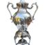 An Antique 19th / 20th Century Silver Plate Samovar On Burner Stand