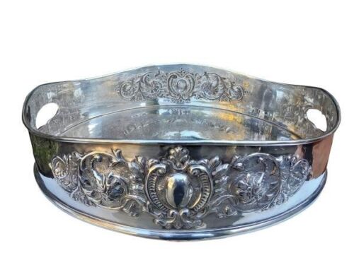 A 20th Century Silver Plate Two Handled Tray