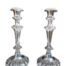 An Antique Early 20th Century Pair Of Silver Plate Candle Sticks/Holder With Removable Sconces