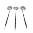 An Antique 19th Century Circa 1830s Set Of Three Toddy Ladles  Dimensions 40cml (173 Grams Silver)
