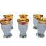 A Set Of Six Moser Crystal Hand Cut Tumblers With 24kt Gilt Rims In A Box