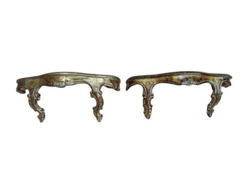 A 20th Century / Circa 1960 Pair Of Gilt And Gesso Florentine Wall Sconces Nd