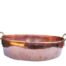 A Copper Pot With Brass Handles