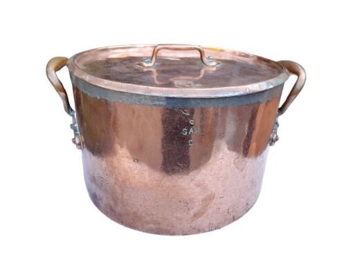 A 20th Century Two Handled Copper Pot With S A R Stamp