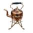 A Copper Kettle On Brass Stand