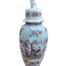 A 20th Century Chinoiserie Ceramic Gilt Painted Foo Dog Jar With Lid
