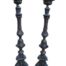 A 20TH Century Tall Pair Of Bronze Patinated Candlesticks