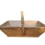 An Antique French Rustic Harvest Wooden Basket