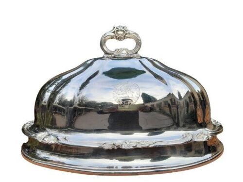An Antique Victorian Silver Plated  Electroplated Food Dome / Cloche