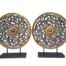 A Pair or French Baroque Style Ornately Carved Circular Panels on Stands