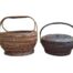 A 19th Century Antique Set of Two Oriental Baskets from Meiji Period