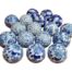 A Collection of Sixteen  /  16 Blue  /  White Ceramic Balls