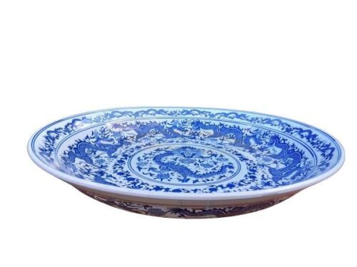 A 20th Century Chinese / Oriental Porcelain Hand-Painted Charger / Platter