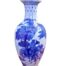 A 20th Century Chinese Blue / White Hand-Painted Porcelain Vase with Horse (With a Presentation Box)