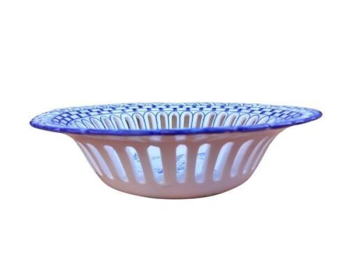 A20th  Chinese / Oriental Blue / White Hand-Painted Porcelain Bowl