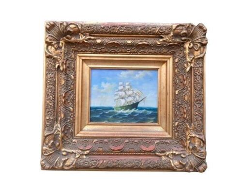 A 20th Century Ship Oil on Board