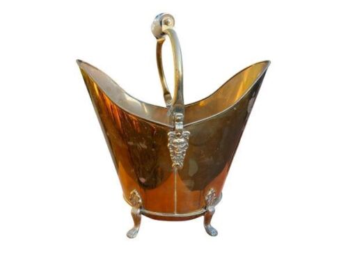 A 20th Century Brass Coal Scuttle Or Log Bin
