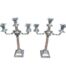 A 20th Century Pair Of Silver-Plate Candelabra / Candlesticks