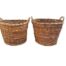 A Pair Of Antique Circa 1900s Rare And Extra Large Size Cape Harvest Baskets
