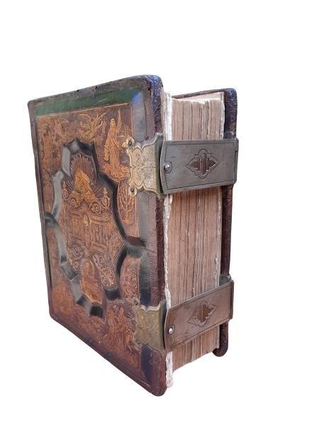 A 19th Century Heavy Bible With Illustrations