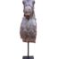 An Antique 19th Century Architectural Decorative Wooden Horse On Iron Stand